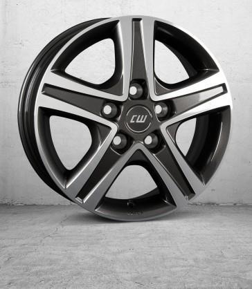 CWD Anthracite Dark Polished 6x16 5/130 ET68 60°