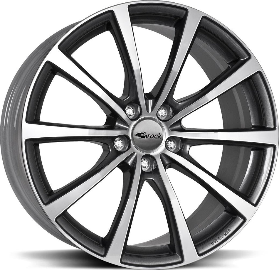 BROCK B32 Titanium Full Polish 10x22 5/112 ET32 CB66,6 Kulkona R14