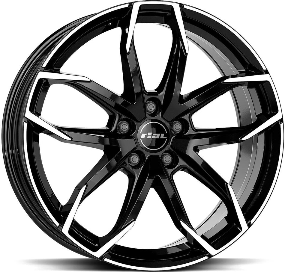 RIAL Lucca Diamond Black Pol 8x18 5/112 ET45 CB70,1 60°
