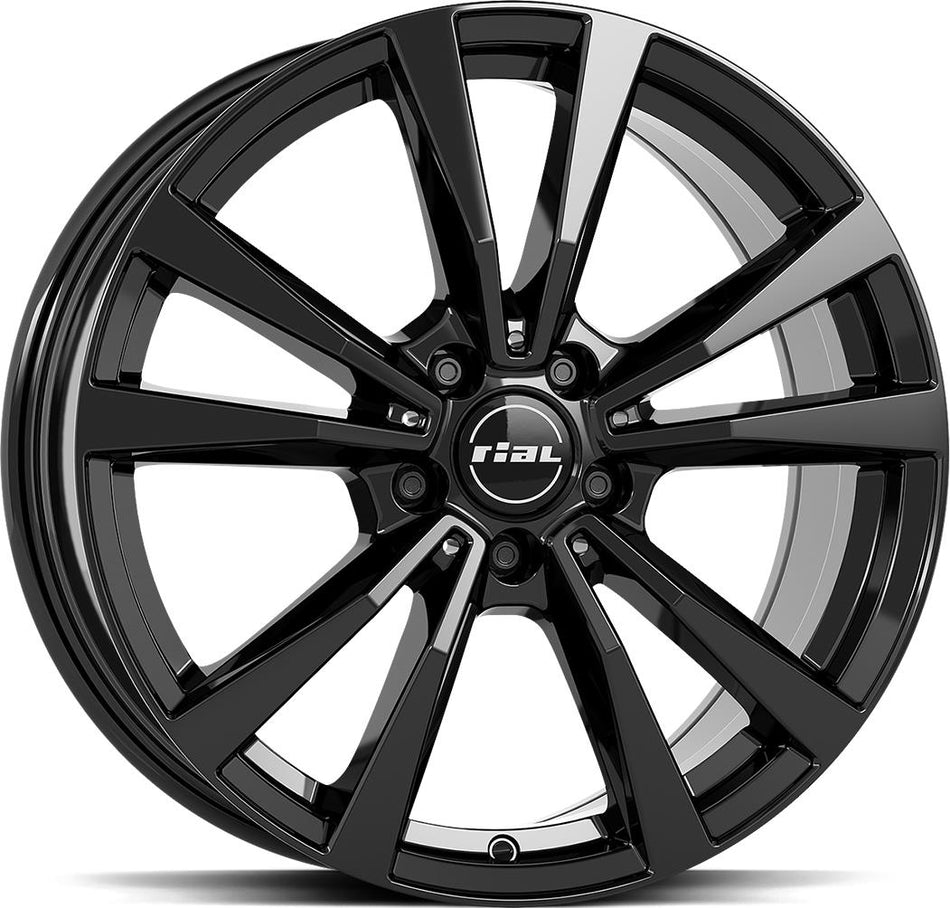 RIAL M12 Diamond Black 7x17 5/112 ET48.5 CB66,6 Kulkona R14