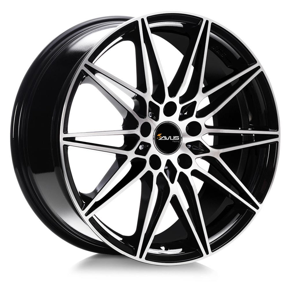 AVUS AC-MB5 Black Polished 8x18 5/112 ET57 CB66,7 60°