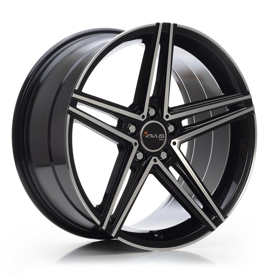AVUS AC-515K Black Polished 9,5x19 5/112 ET45 CB66,5 Kulkona R14