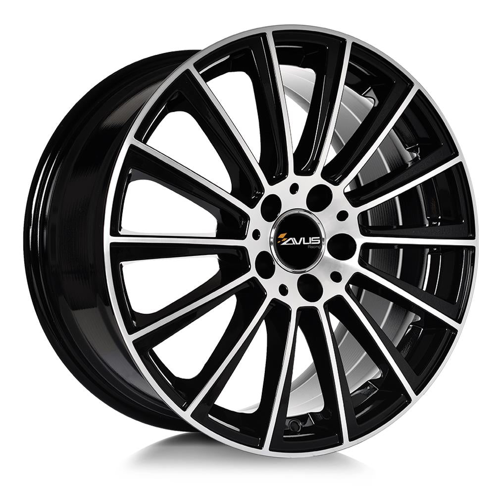 AVUS AC-M07 Black Polished 8,5x20 5/112 ET42 CB66,6 Kulkona R14