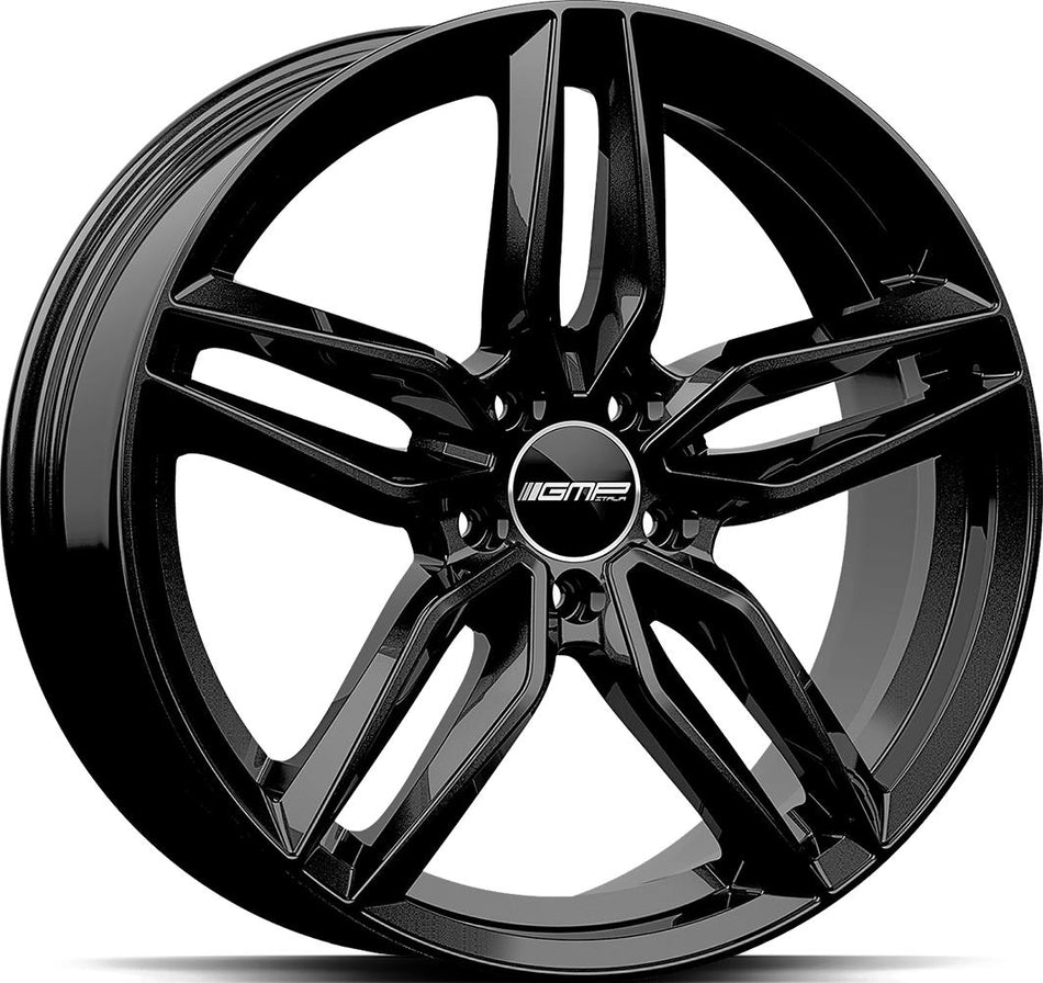 GMP Fasten Glossy Black 7,5x17 5/112 ET35 CB66,6 Kulkona R14