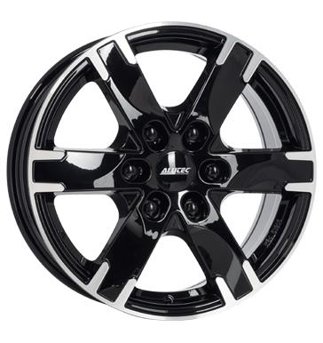 Alutec Titan Diamant-Schwarz Frontpoliert 7,5x17 6/114,3 ET39 CB66,1 60°