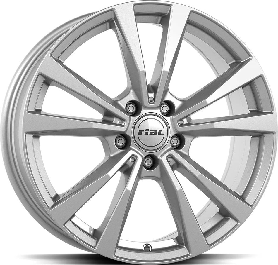 RIAL M12 Polar Silver 7x17 5/112 ET44.5 CB66,6 Kulkona R14