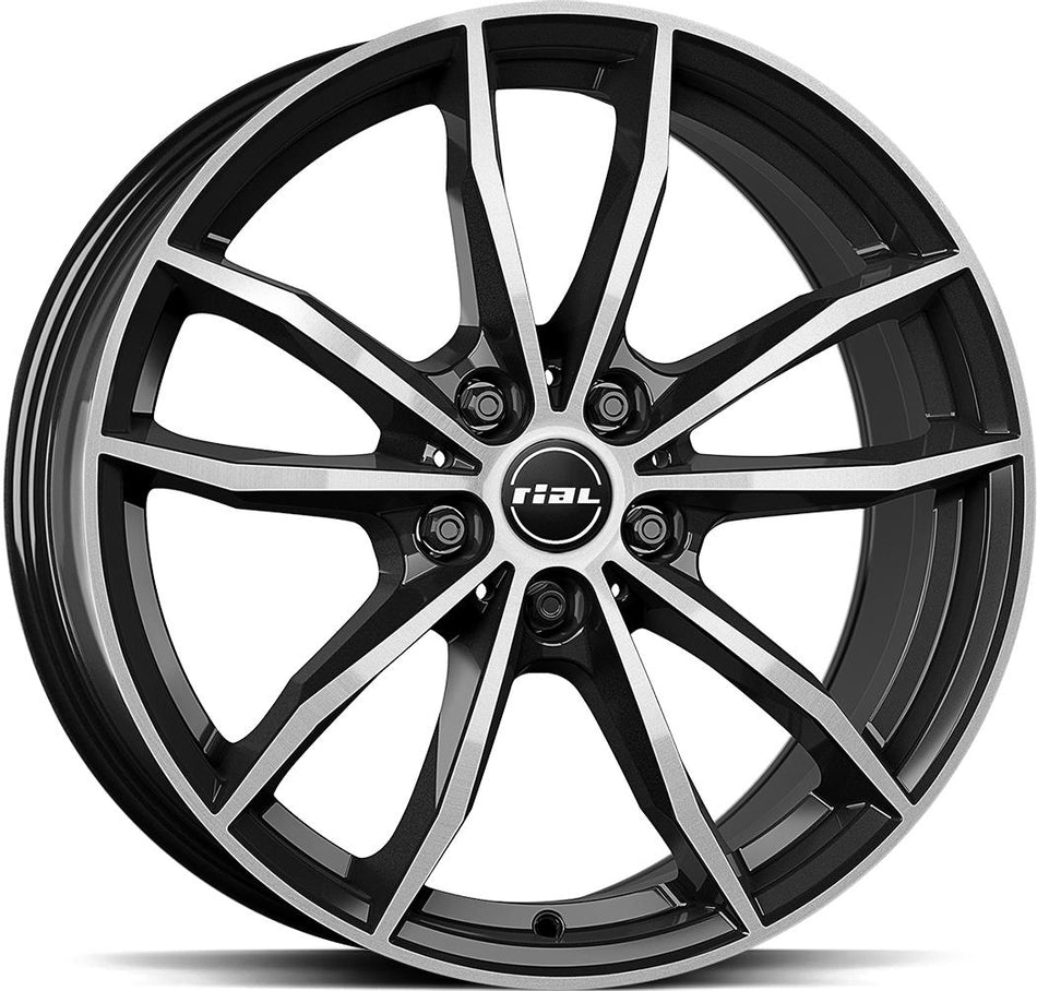 RIAL X12 Diamond Black Polish 7,5x18 5/112 ET51 CB57,1 Kulkona R13