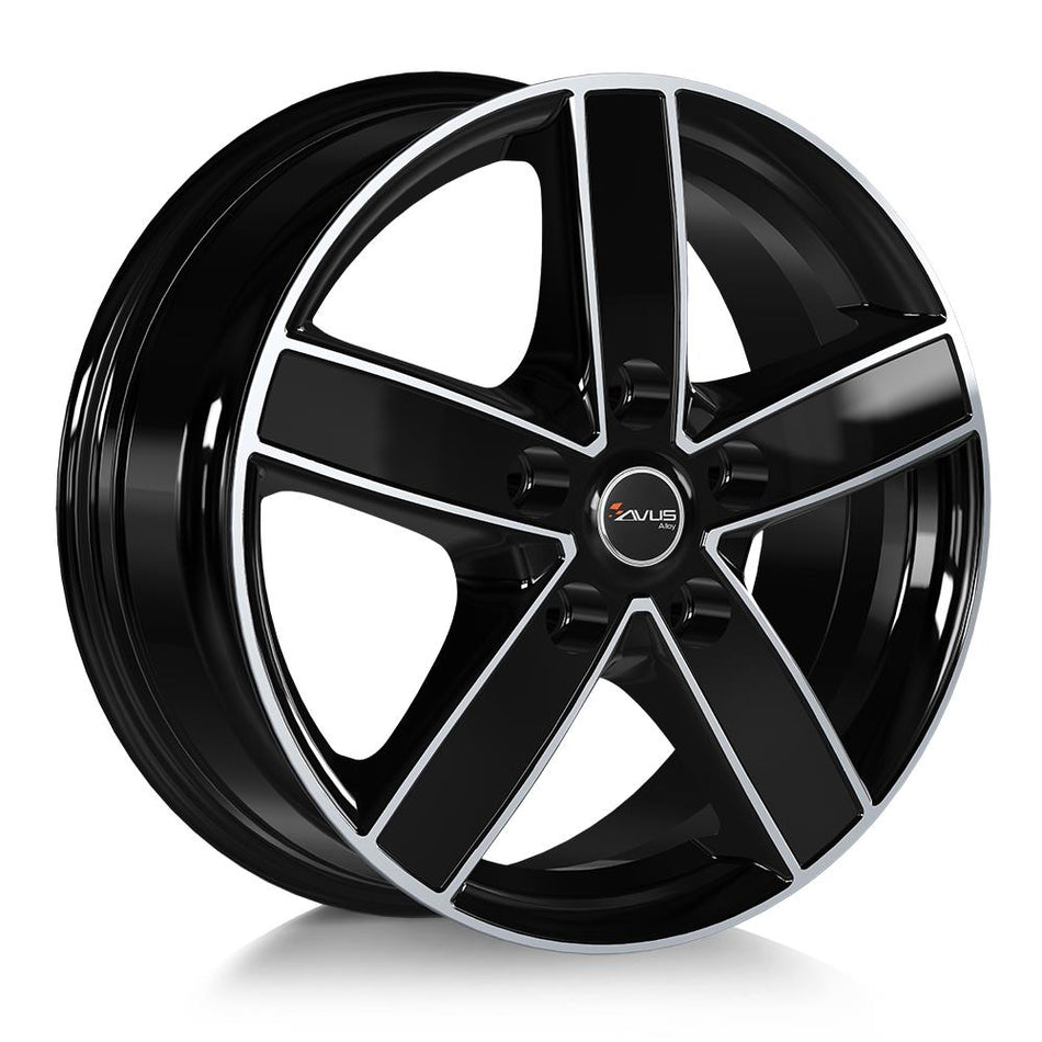 AVUS AC-V51 Black Polished 6,5x16 5/114 ET50 CB66,1 60°