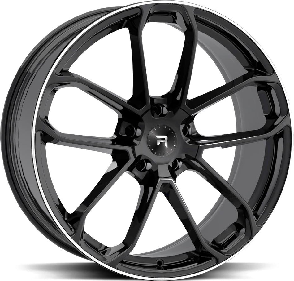 R-SERIES R14 Black Polish 9,5x21 5/112 ET31 CB66,6 Kulkona R14