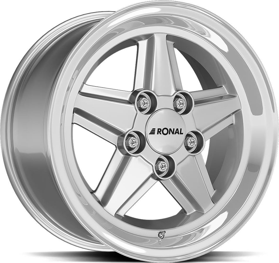 RONAL R9 SILVER RIM LIP CUT 7x15 5/112 ET23 CB66,6 Kulkona R12