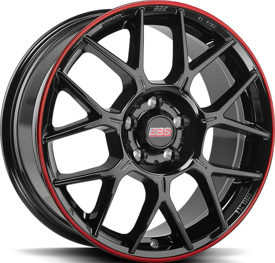 BBS XR Black Red 7,5x17 5/114,3 ET45 CB82,0 60°