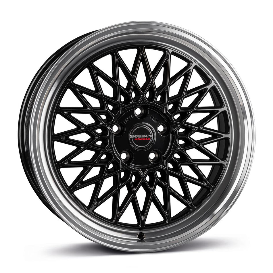BORBET B black rim polished 7x17 4/100 ET25 CB64,0 60°