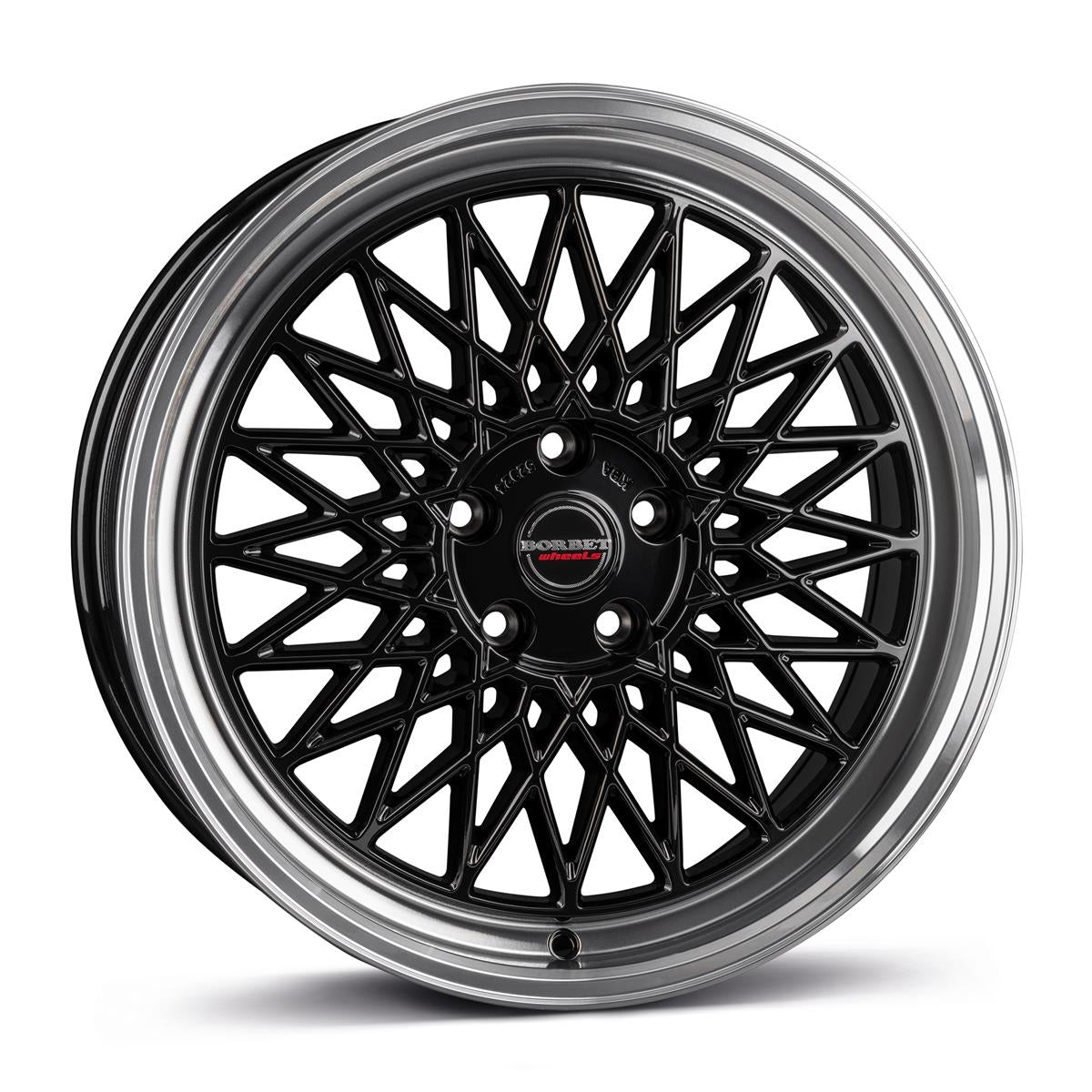 BORBET B black rim polished 8x17 5/112 ET35 CB66,6 60°