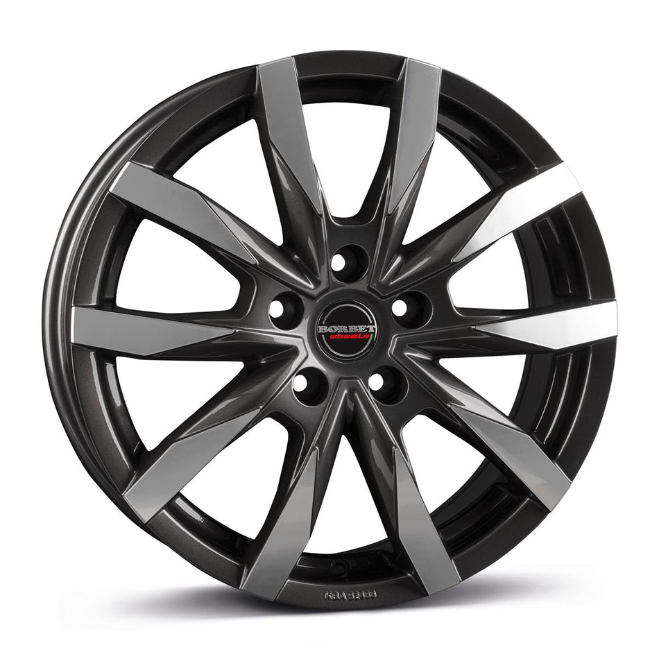 BORBET CW5 Mistral Anthracite Gloss Pol 6x16 5/118 ET68 CB71,1