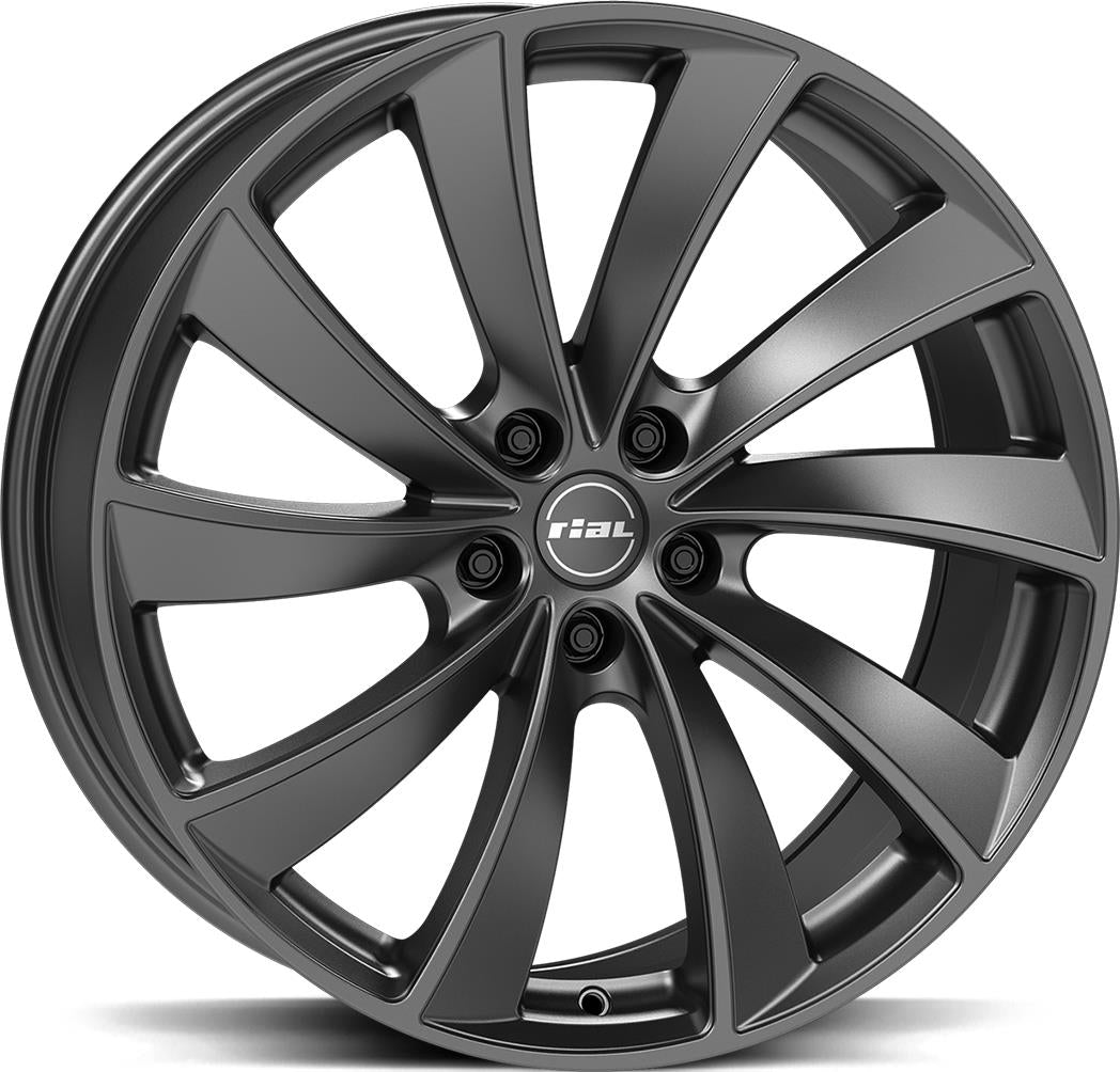 RIAL Lugano Steel Grey Matt 9,5x21 5/114,3 ET37 CB64,2 60°