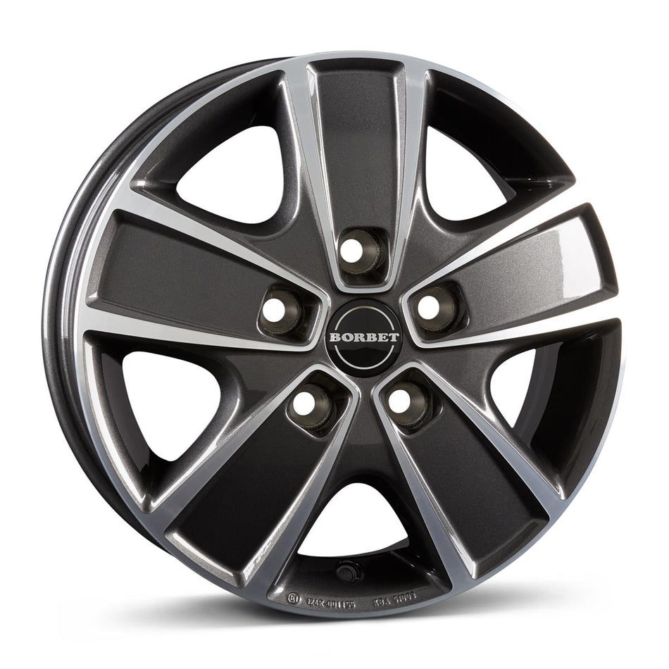 BORBET CWG mistral anthracite polished 6x16 5/118 ET68 CB71,1 60°