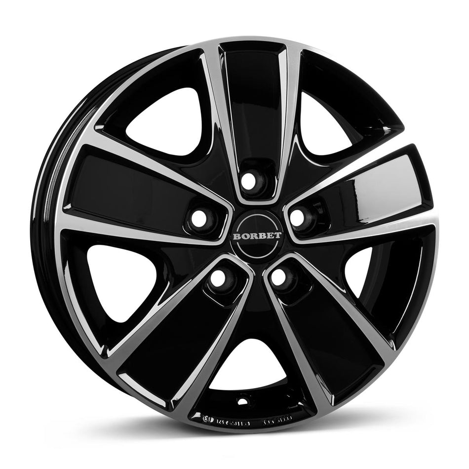 BORBET CWG black polished 6x16 5/130 ET68 CB78,1 60°