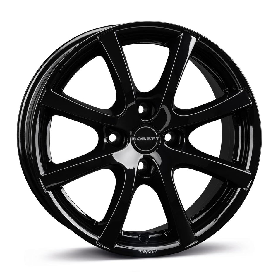 BORBET LV4 black glossy 7x16 4/108 ET15 CB65,1 60°