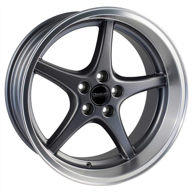 OCEAN WHEELS MK18 Antracit Polish Lip 8,5x18 5/108 ET6 CB65,1