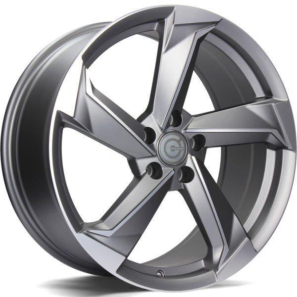 Twist Matt Anthracite Front Polished 8x18 5/112 ET35 CB66,5 60°