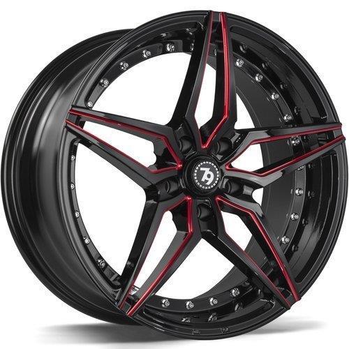 SV-AR Black glossy milled red 9,5x19 5/112 ET38 CB66,5 60°