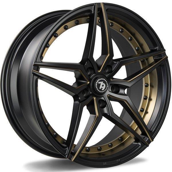 SV-AR Deep Matt Black Milled Gold 8,5x19 5/112 ET35 CB66,5 60°