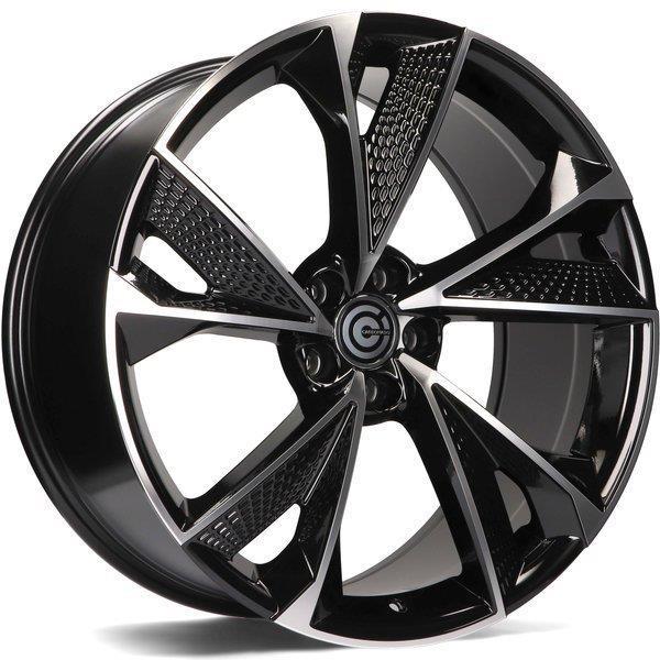 Luxury Black Front Polished 9,5x21 5/112 ET25 CB66,5 60°