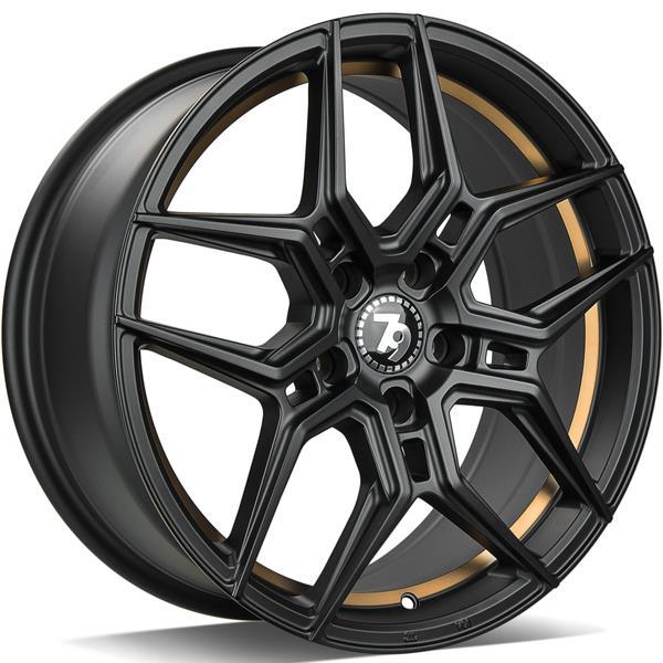SV-B Black Matt Gold Inner Lip 8x18 5/112 ET35 CB66,5 60°