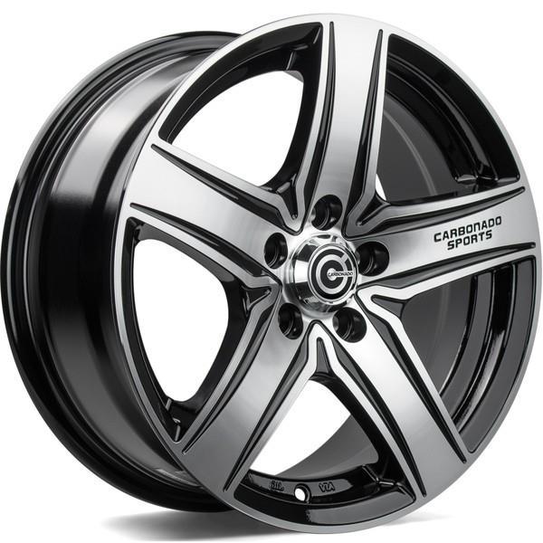 GTR Sports 1 Black Front Polished 7x16 5/118 ET40 CB71,1 60°