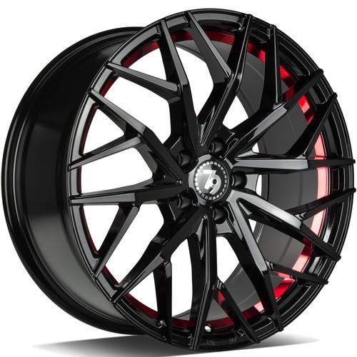 SV-C Black glossy red inner lip 8x18 5/100 ET40 CB73.1 60°