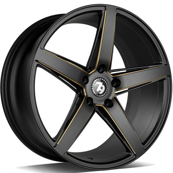 SV-N black matt milled gold 8x18 5/120 ET30 CB72,6 60°