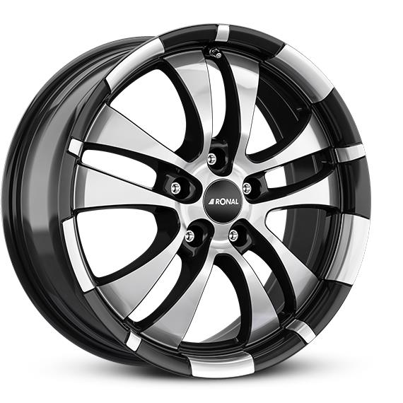 RONAL R59 JET BLACK FRONT CUT 7x16 4/108 ET25 CB65,0 60°