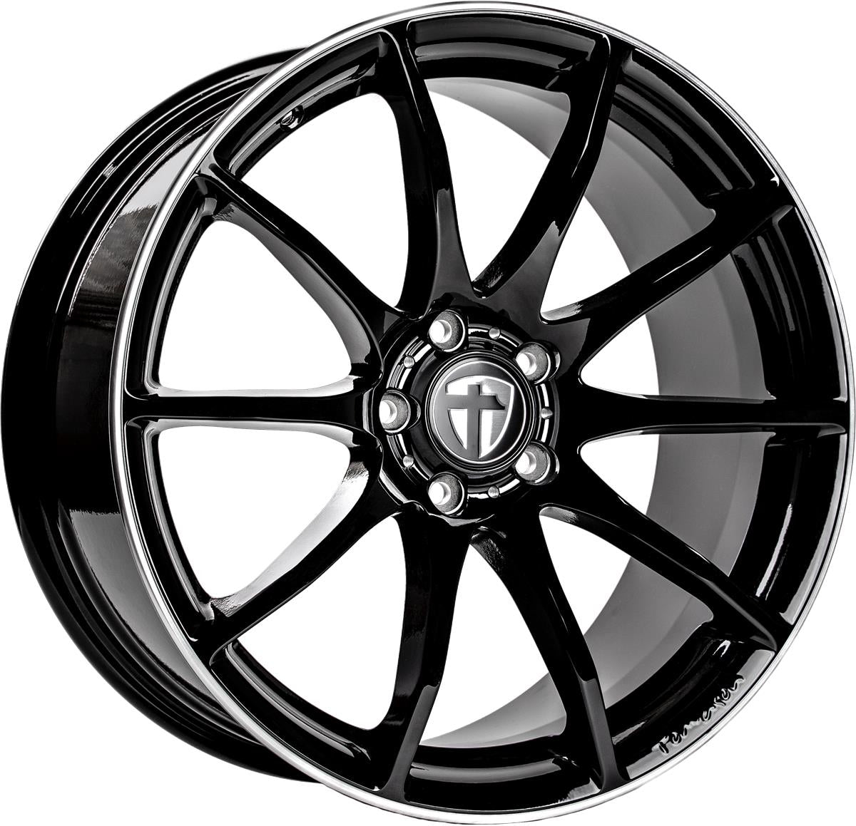 TN1 Black Rim Polished 8,5x18 5/108 ET40 CB72,6 60°