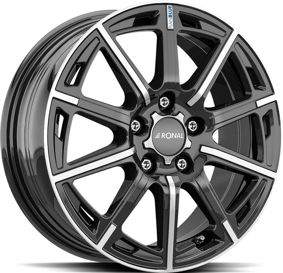 RONAL R60 JET BLACK FRONT CUT 6,5x16 5/100 ET40 CB68,0 60°