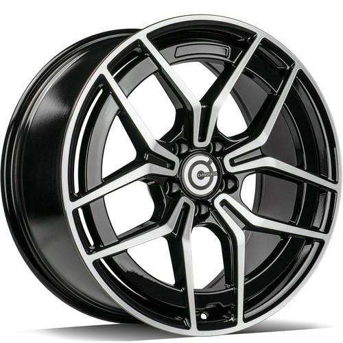 STYLISH Black Front Polished 8x19 5/112 ET45 CB66,6 60°