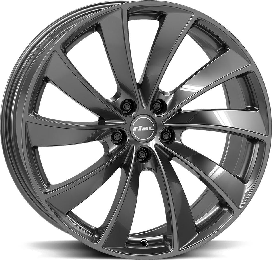 RIAL Lugano Dark Grey 9,5x19 5/120 ET40 CB64,2 Flat