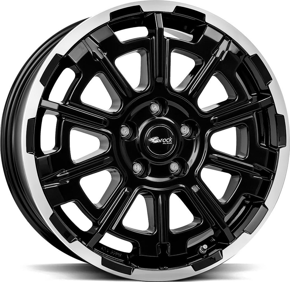 BROCK B45 Black Full Polish 7x17 5/108 ET46 CB65,1 60°