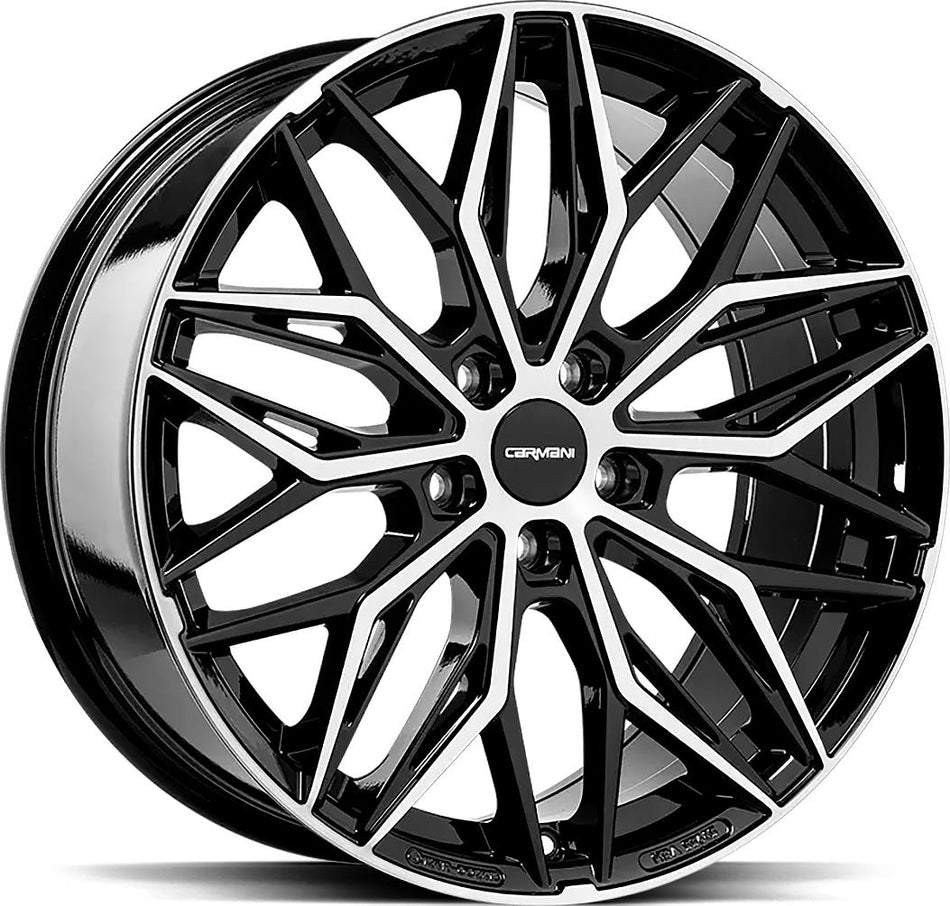 CARMANI Max Black polish 7x17 5/112 ET45 CB57,1 Kulkona R13