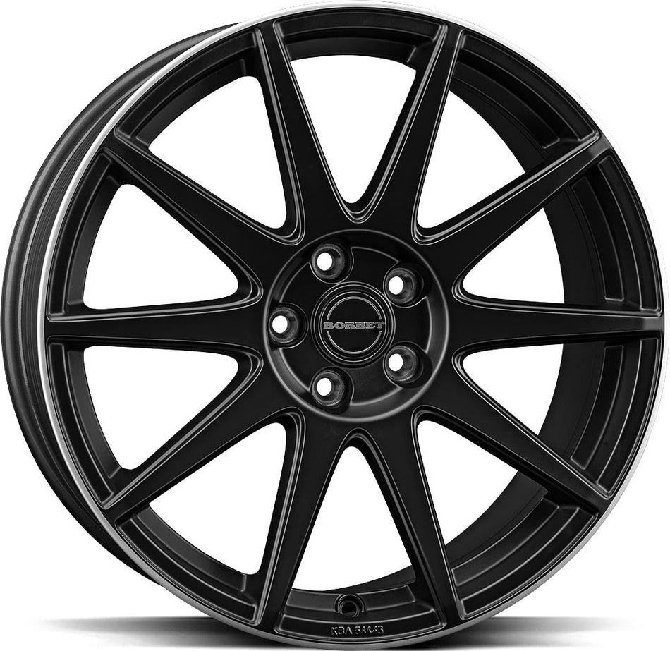 BORBET GTX Black Matt Rim Silv 8x19 5/112 ET50 CB66,5 60°