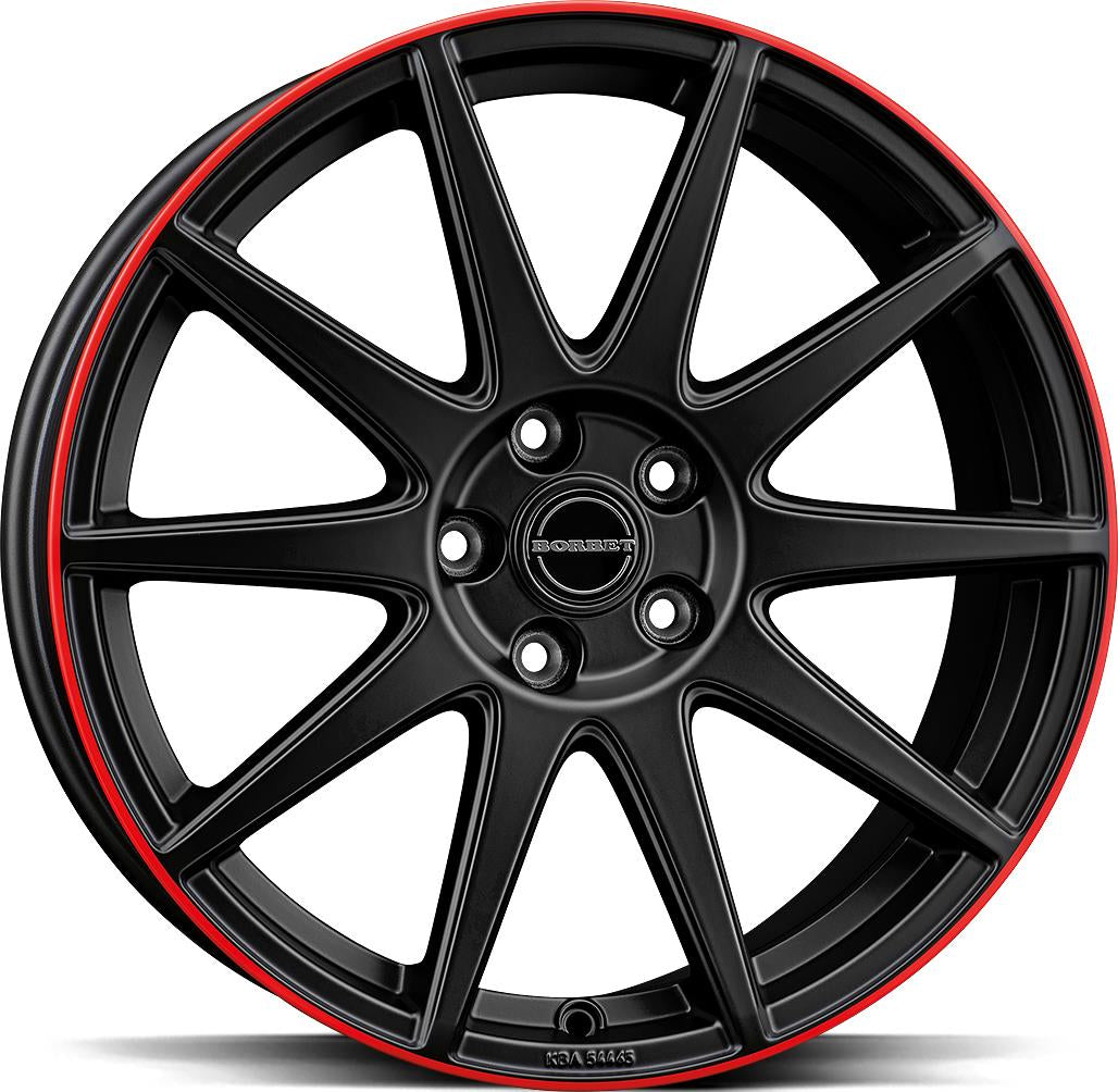 BORBET GTX Black Matt Rim Red 8x19 5/114,3 ET50 CB72,5 60°