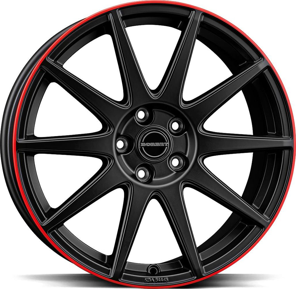 BORBET GTX Black Matt Rim Red 8x19 5/114,3 ET50 CB72,5 60°