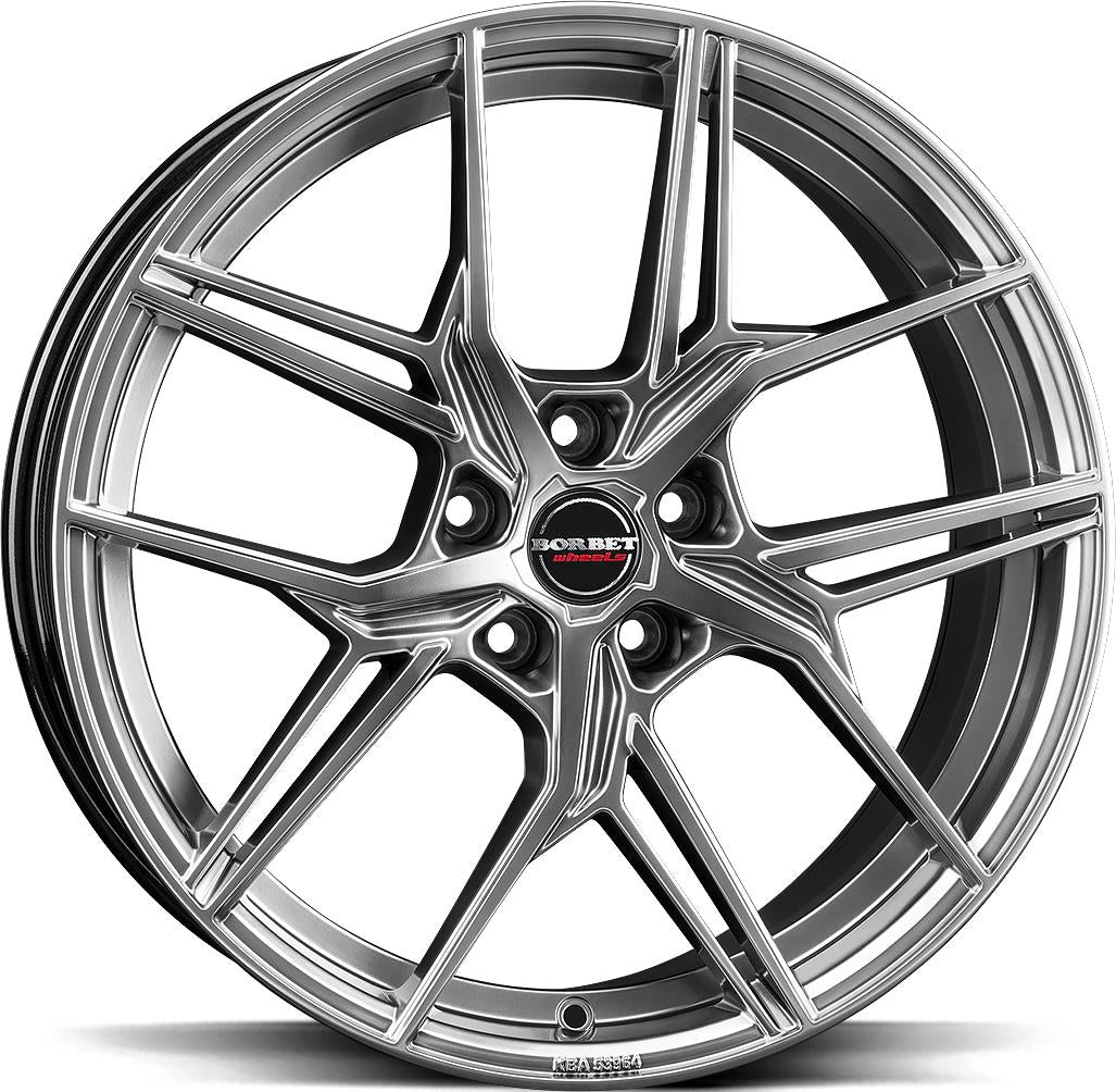 BORBET QX Hyper Black Silver 8,5x20 5/112 ET30 CB66,5 60°