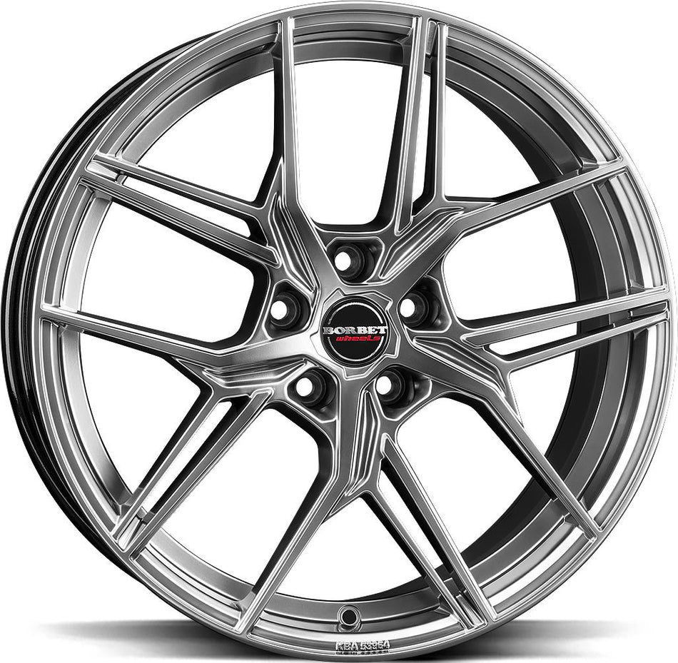 BORBET QX Hyper Black Silver 8,5x20 5/112 ET45 CB66,5 60°