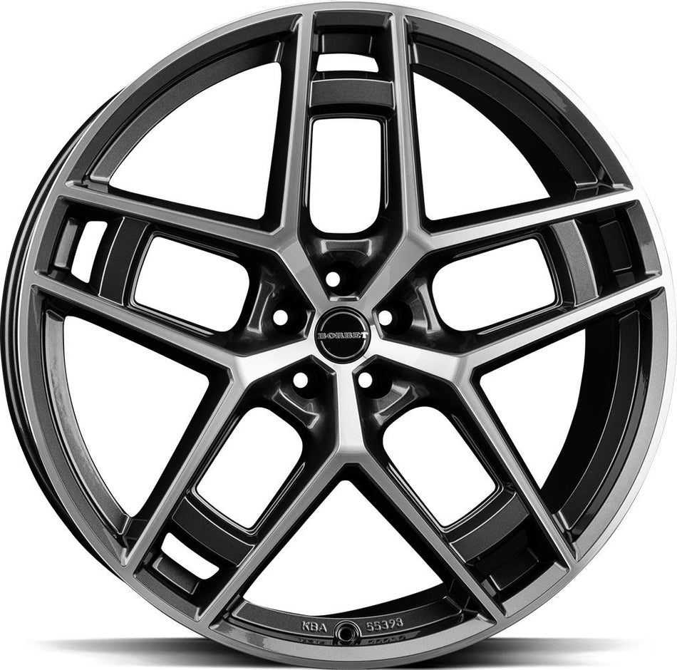 BORBET TF Graphite Polished Glossy 10,5x24 5/130 ET25 CB84,1 60°