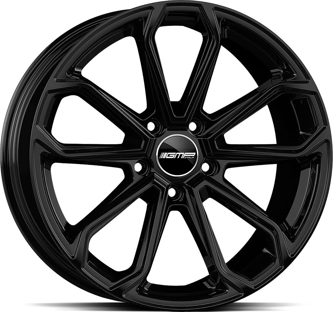 GMP Furiosa Glossy Black 10x22 5/130 ET36 CB66,5 Kulkona R14