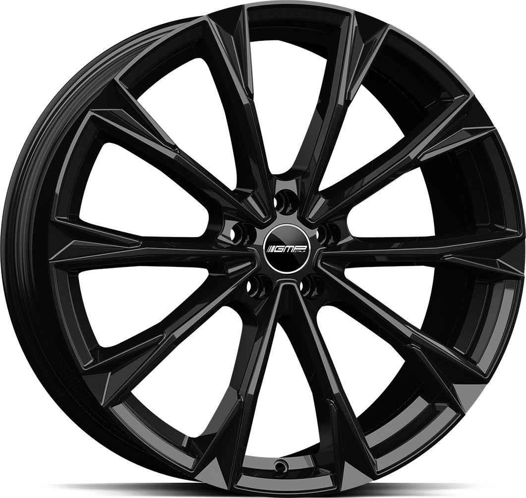 GMP Totale Glossy Black 10,5x22 5/130 ET38 CB66,5 Kulkona R14