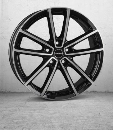 W Gloss Black Polished 7x17 5/108 ET45 60°