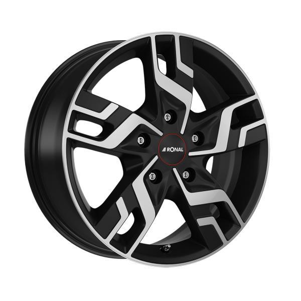 R64 Matt Black Polished 7x17 5/160 ET53 60°