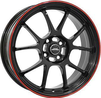 INTER ACTION PHOENIX Gloss Black / Red 7x17 4/100 ET40