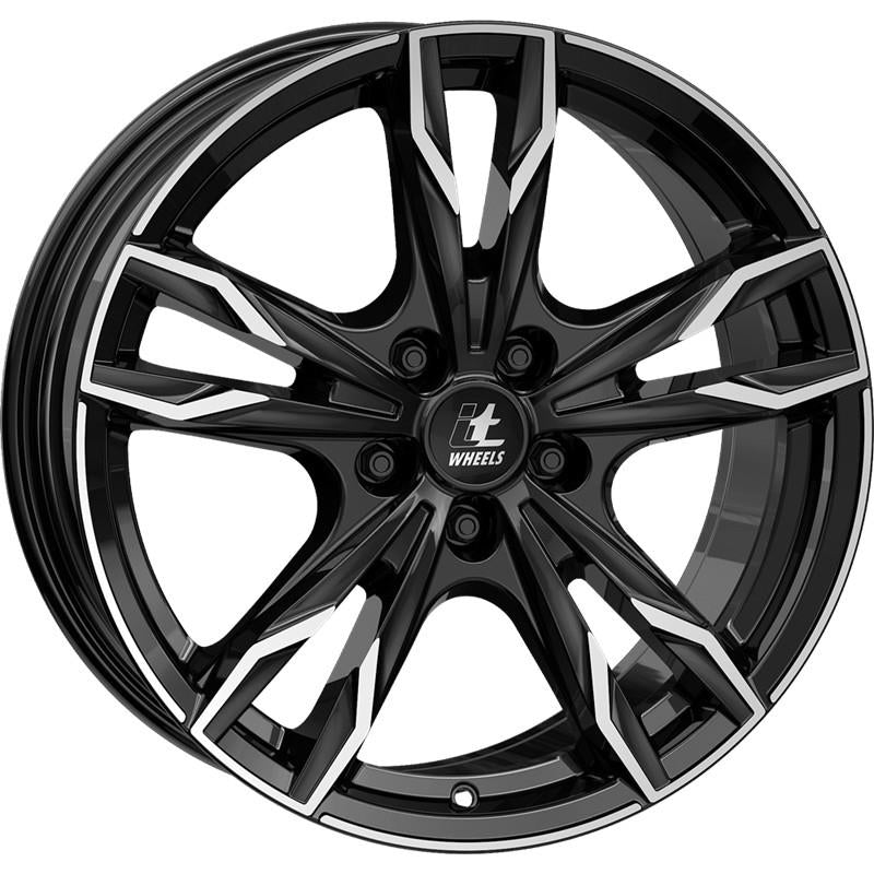 Gina Black Polished 8x18 5/112 ET49 60°